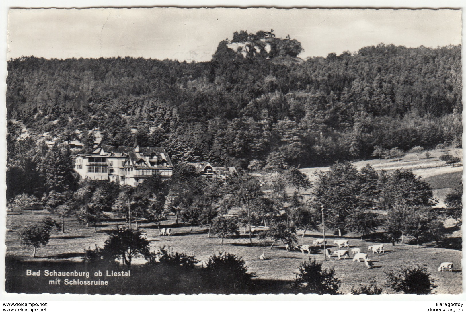 Bad Schauenburg Ob Liestal Old Postcard, Luftpost Slogan Pmk Travelled 196? B190110 - Liestal