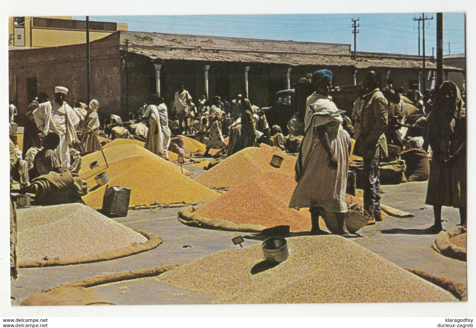 Asmara, Open Air Grain Market Old Postcard Travelled 1963 B180612 - Eritrea