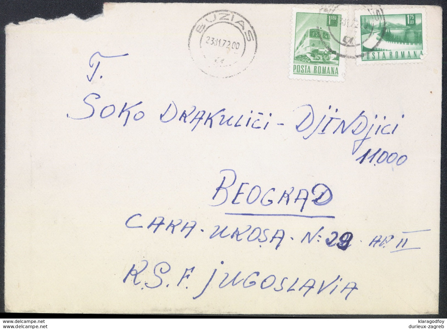 Romania, Letter Cover Travelled 1972 Buzia&#x219; Pmk B170410 - Cartas & Documentos