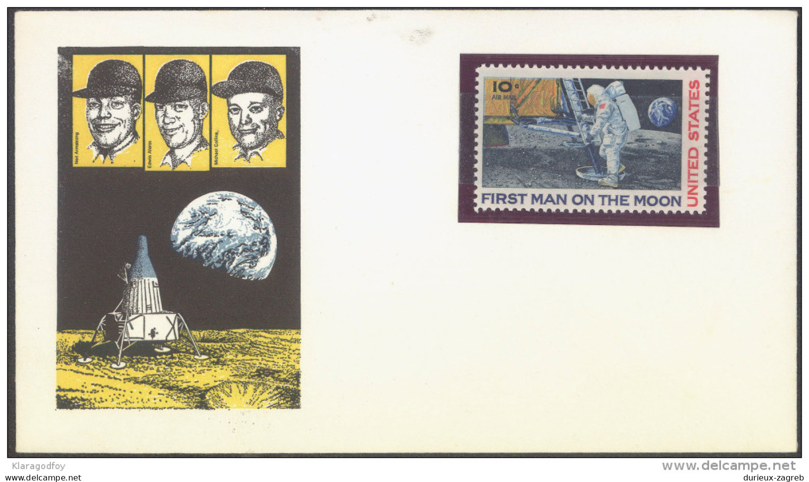 First Man On The Moon Stamp And Special Cover Bb150921 - Autres & Non Classés