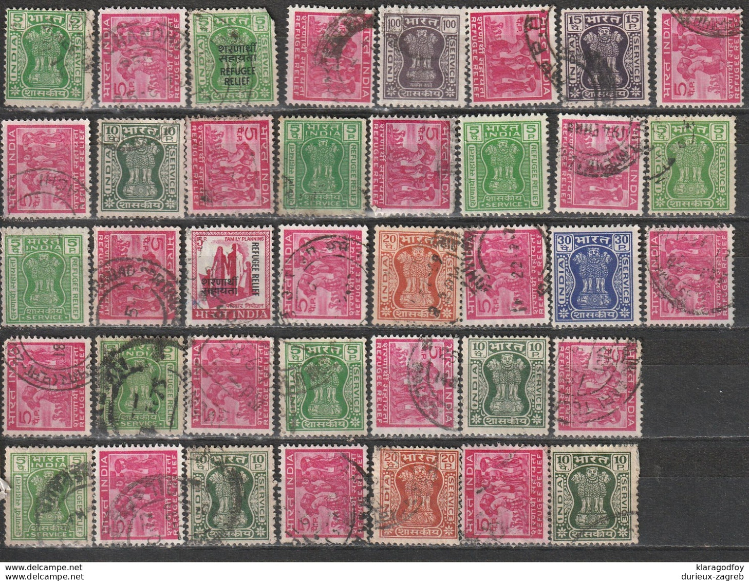 India BOB - Officials And Surcharge Stamps Accumulatio (please Read Description) B190101 - Used Stamps