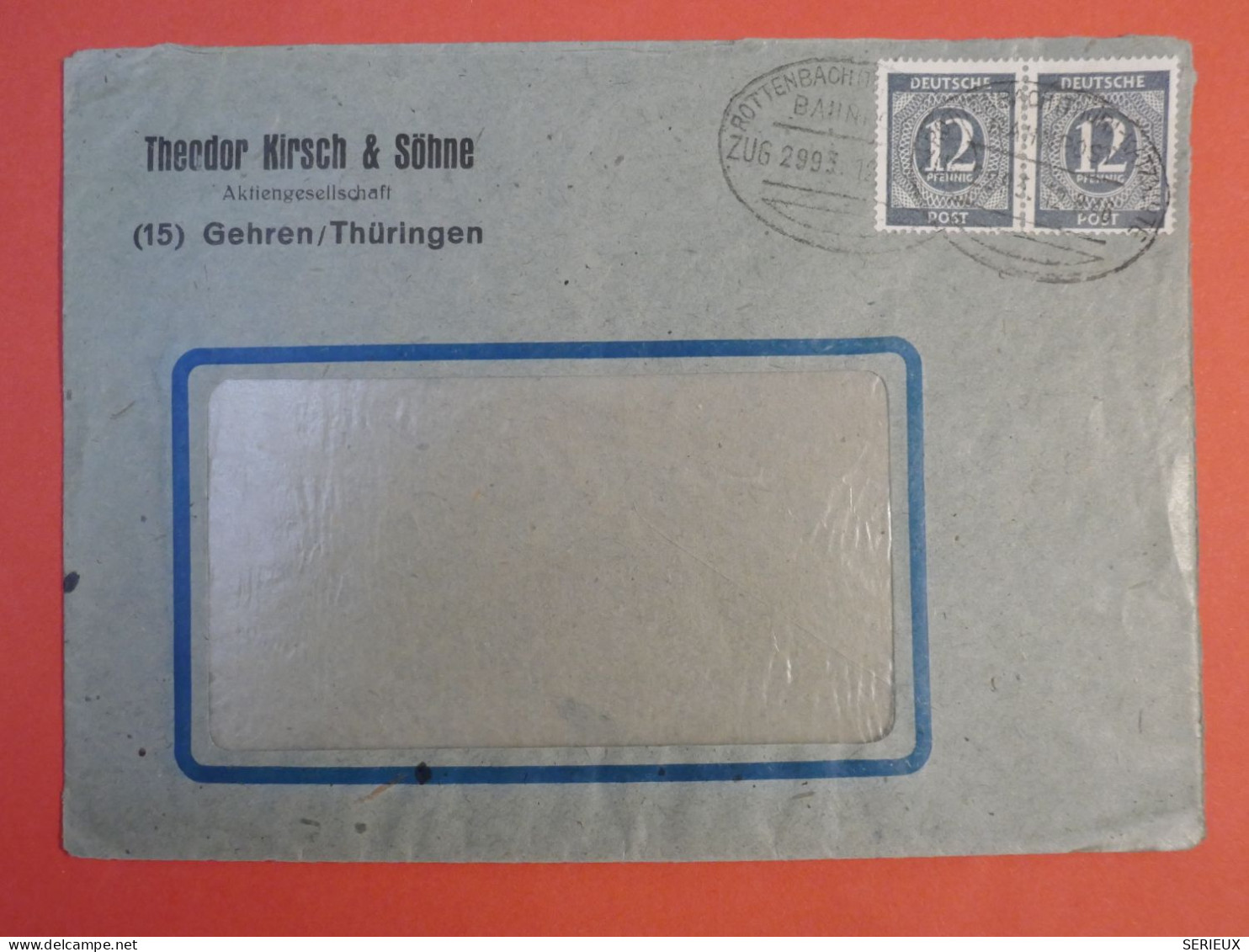 DB24 ALLEMAGNE  BELLE LETTRE FENETRE ENV.  1960 +ZUG ++ AFFRANCH. INTERESSANT++ - Storia Postale