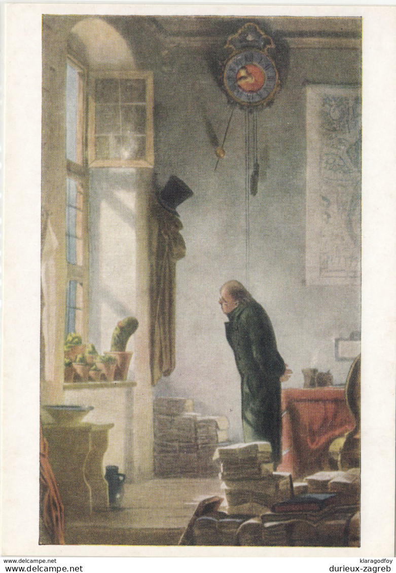 "Der Kaktusfreund" (Cactus Lover) By Carl Spitzweg Old Vintage Postcard Unused B170425 - Cactussen