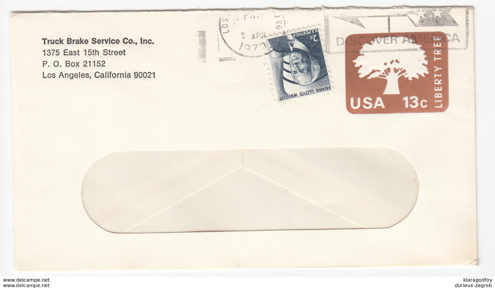 US Postal Stationery Stamped Envelope Travelled 1979 LA U576 Liberty Tree Bb161110 - 1961-80