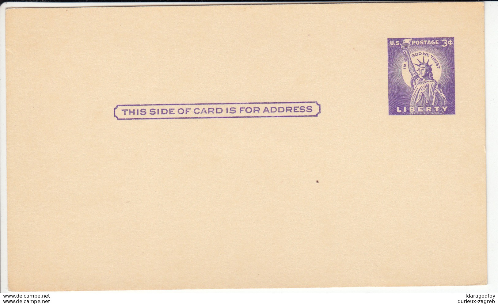 US Postal Stationery Postcard 1958 UX46 Statue Of Liberty Bb161110 - 1941-60