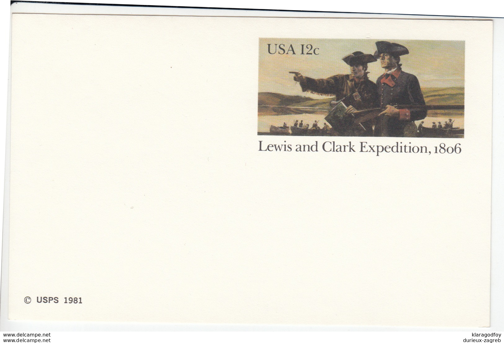 US Postal Stationery Postcard 1981 UX91 Lewis And Clark Expredition Bb161110 - 1981-00