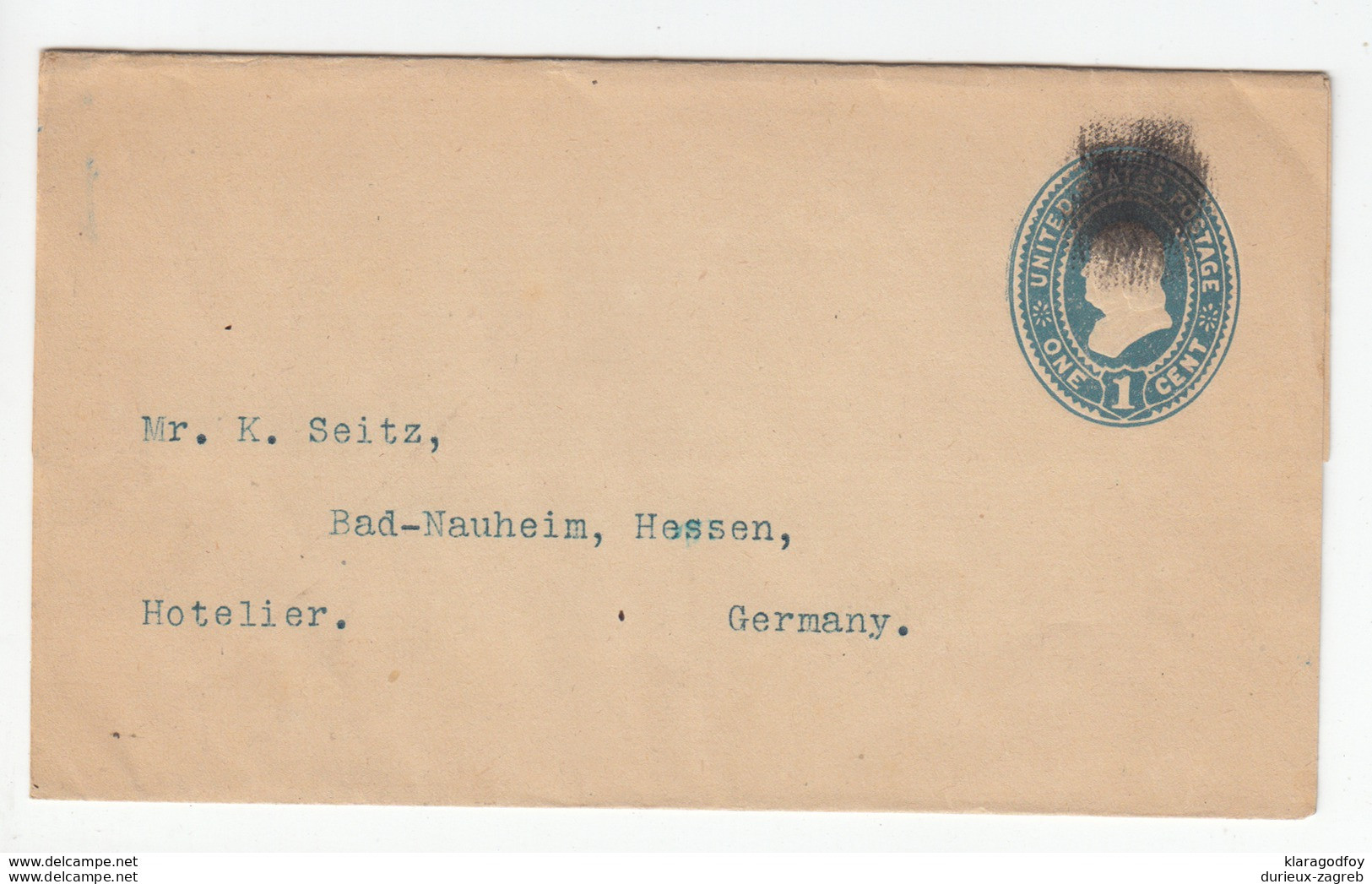 US Postal Stationery Stamped Wrapper Travelled To Bad Nauheim, Germany U294 Bb161110 - ...-1900