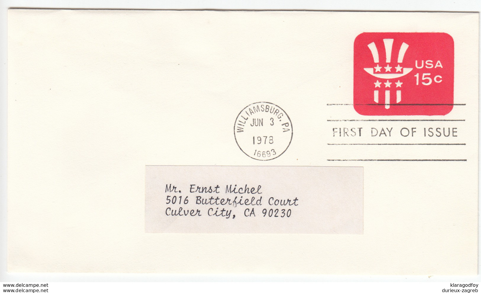 US Postal Stationery Stamped Envelope 1978 Uncle Sam U581 Bb161110 - 1961-80