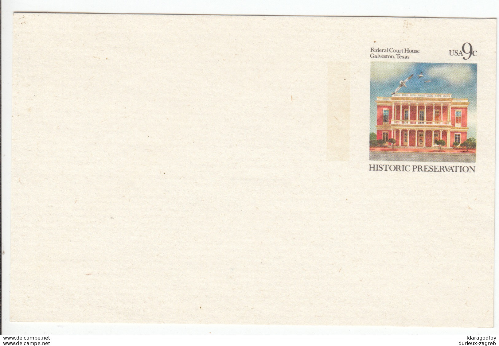 US Postal Stationery Postcard 1977 Federal Court House, Gavelston, Texas UX71 Bb161110 - 1961-80