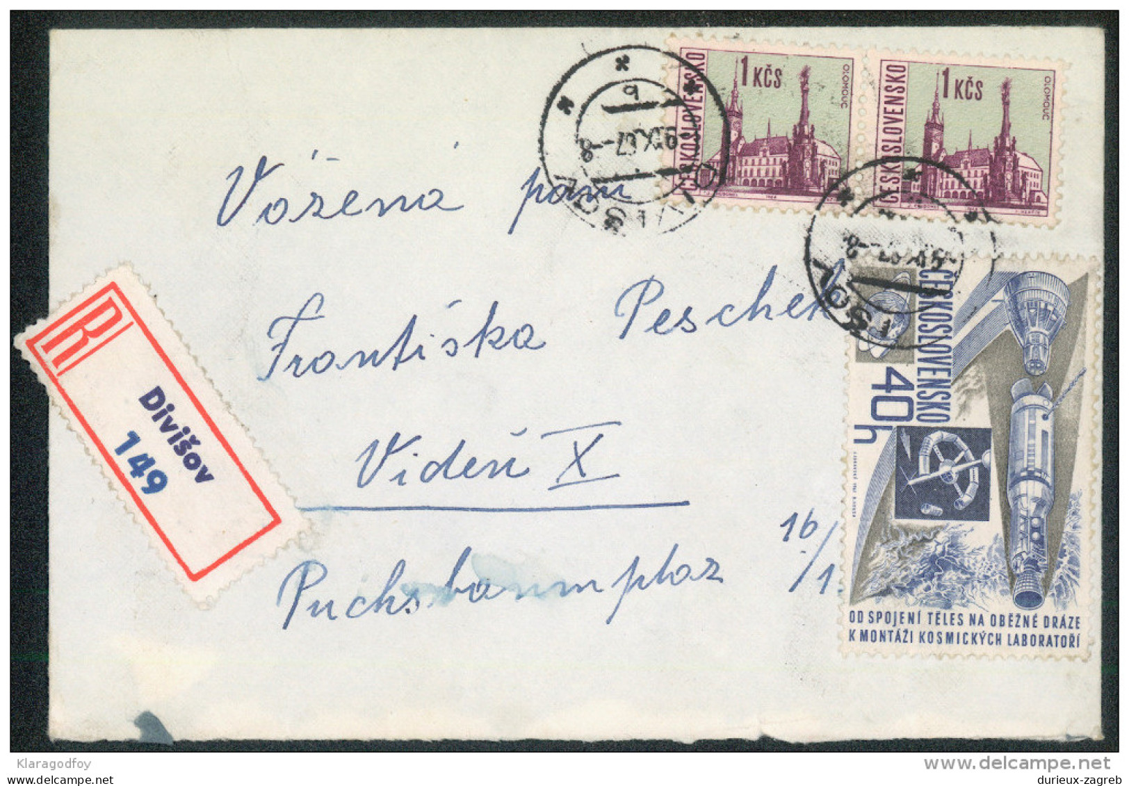 Czechoslovakia Letter Cover Registered Travelled 1967 Bb161028 - Cartas & Documentos