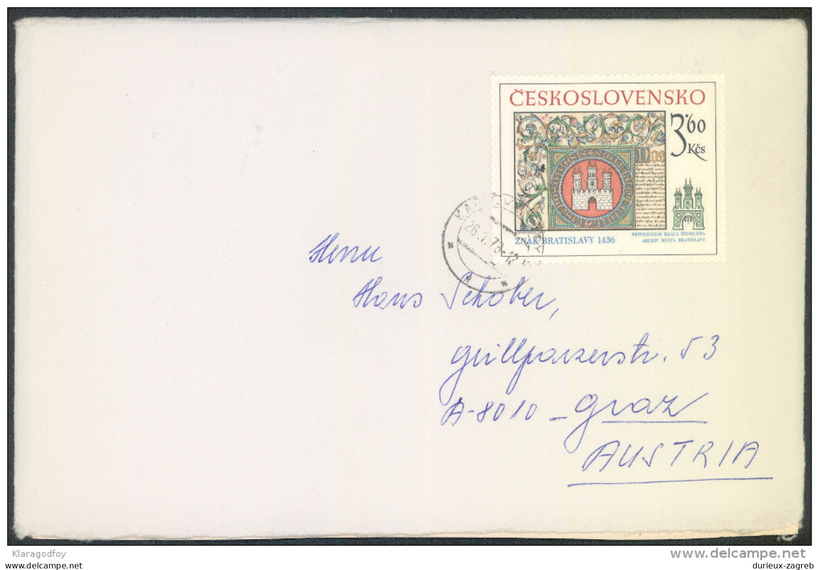 Czechoslovakia Letter Cover Travelled 1978 Bb161028 - Covers & Documents