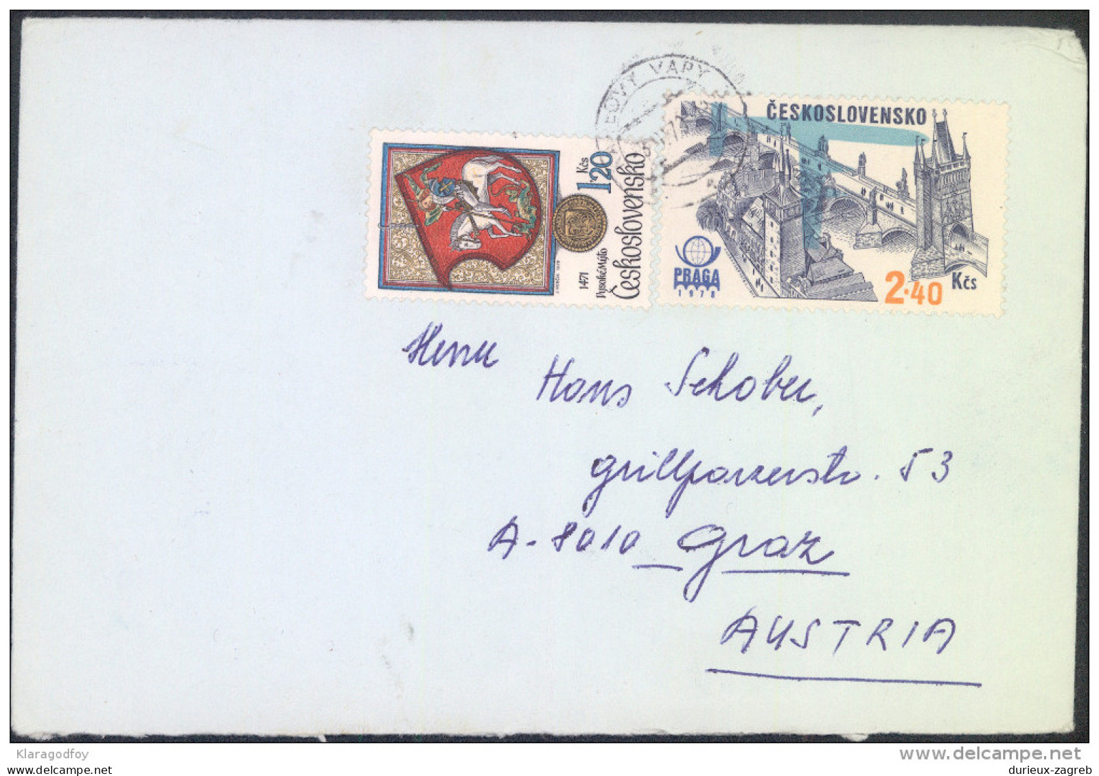 Czechoslovakia Letter Cover Travelled 1979 Bb161028 - Cartas & Documentos