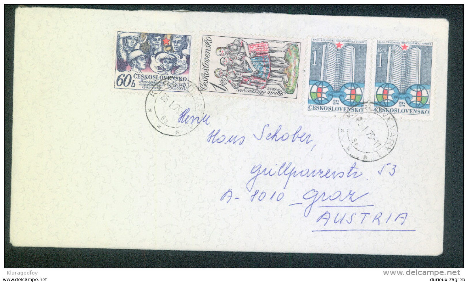 Czechoslovakia Letter Cover Travelled 1979 Bb161028 - Cartas & Documentos