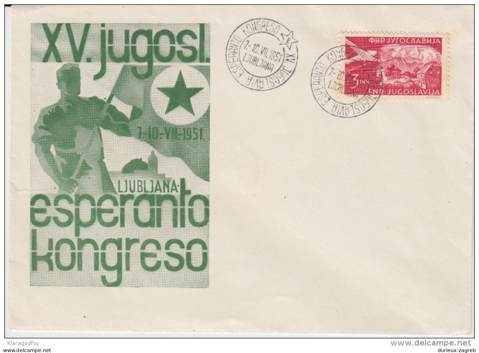 Yugoslavia 1951 2 Special Covers And Postmarks B160711 - Esperanto