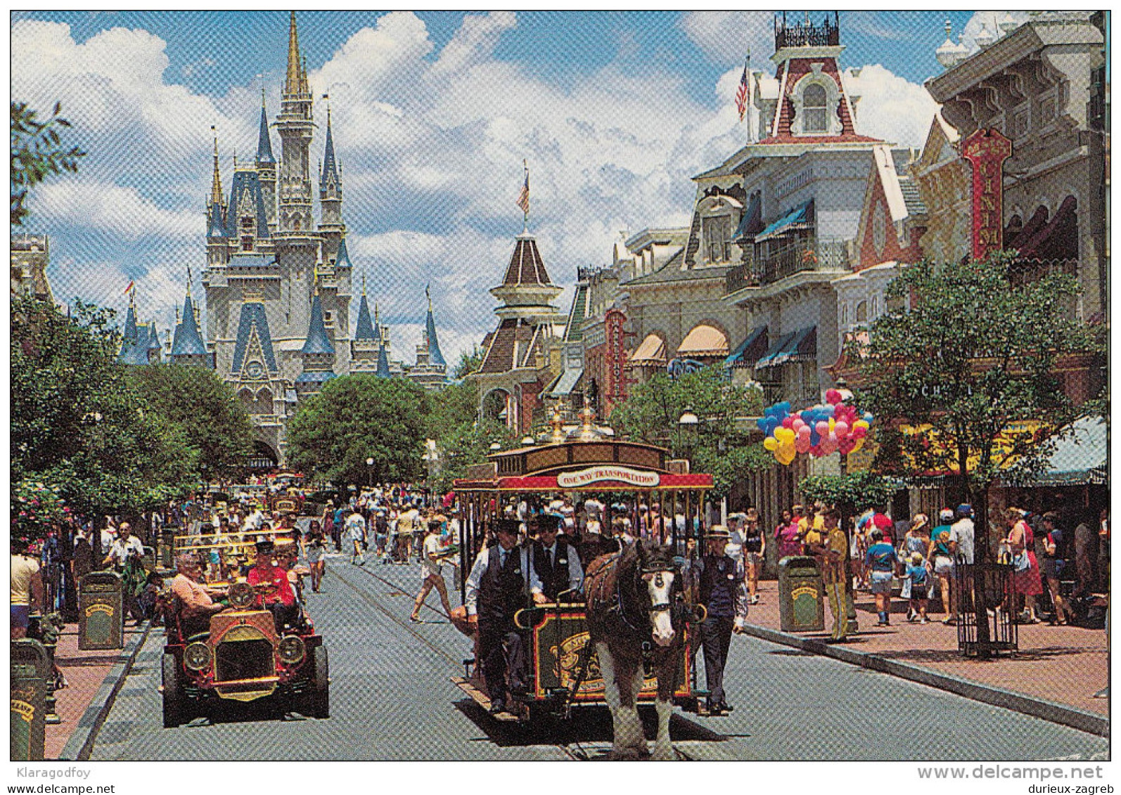 Main Street Disneyworld Old Postcard Travelled 1990 Bb151102 - Disneyworld