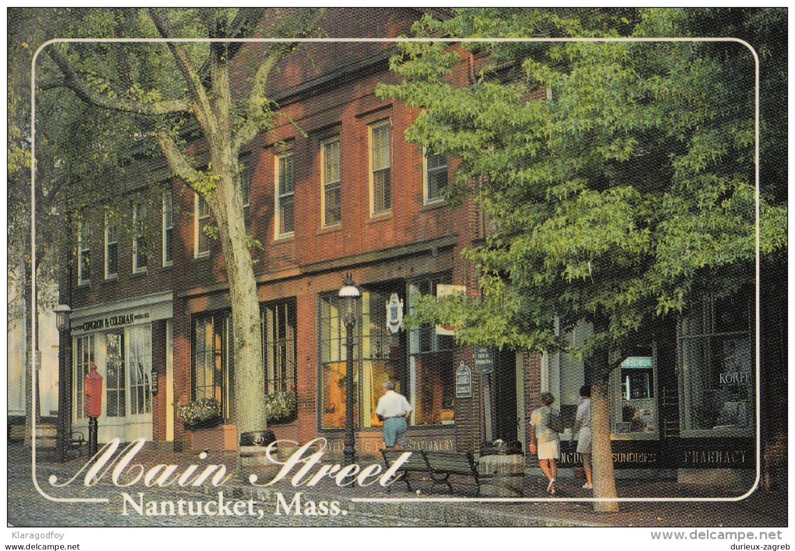 Nantucket Main Street Old Postcard Travelled 1994 Bb151102 - Nantucket