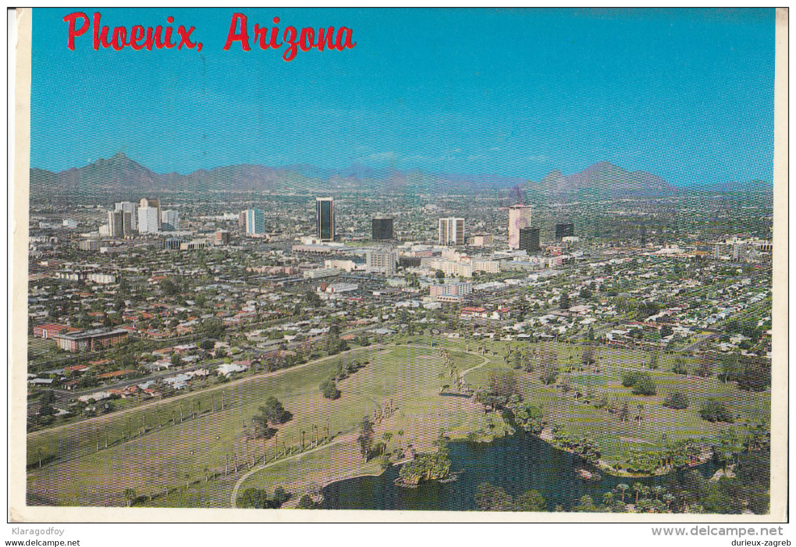 View Of The North Central Highrise Office Buildings Old Postcard Travelled 1984 Bb151102 - Phönix