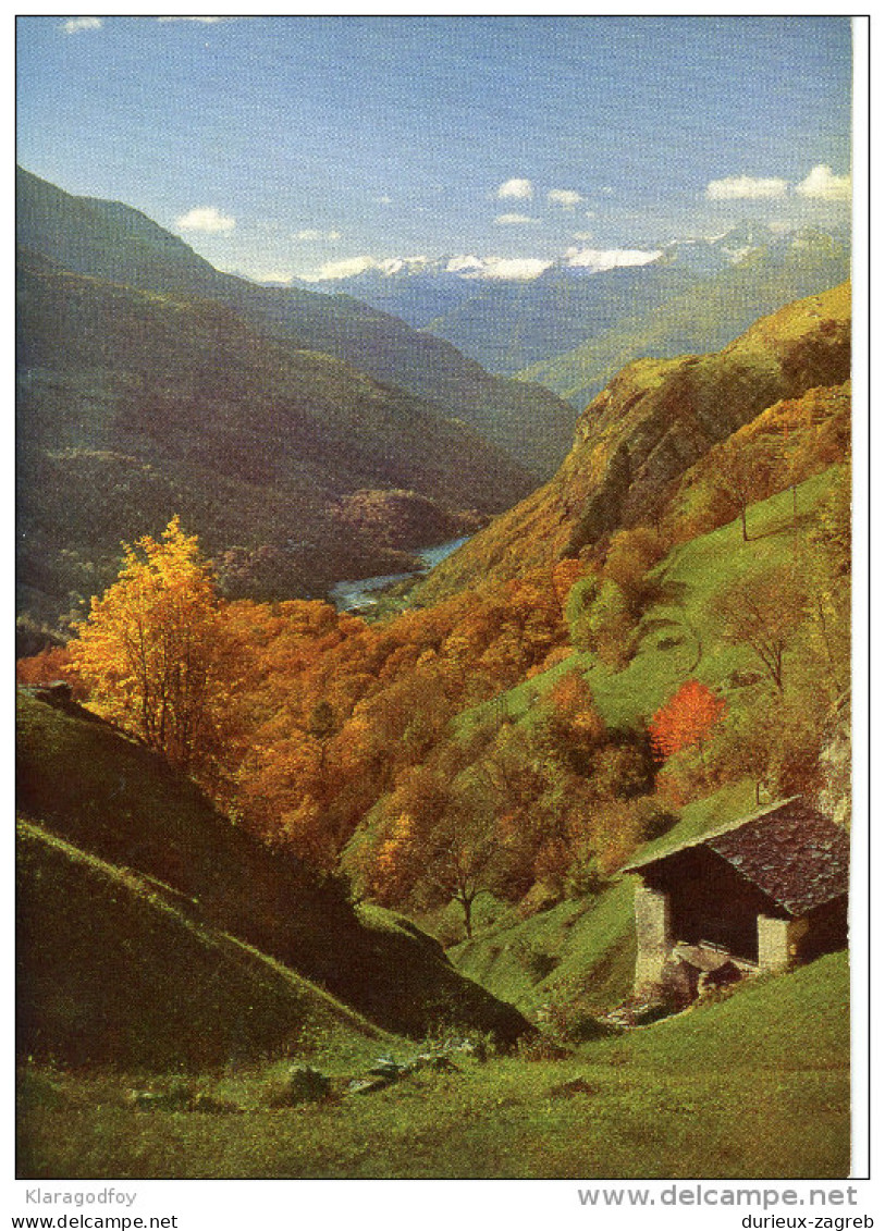 Blick Von Soglio In Das Tal Der Mera Old Unused Postcard Bb - Soglio