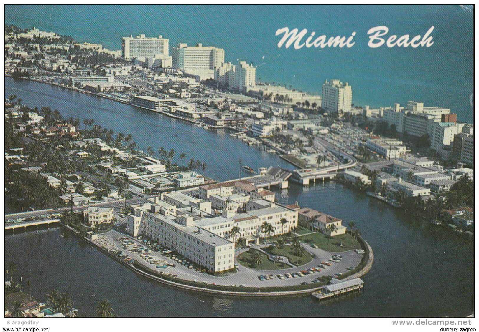 Miami Beach Old Postcard Travelled 1969 Bb160201 - Miami Beach