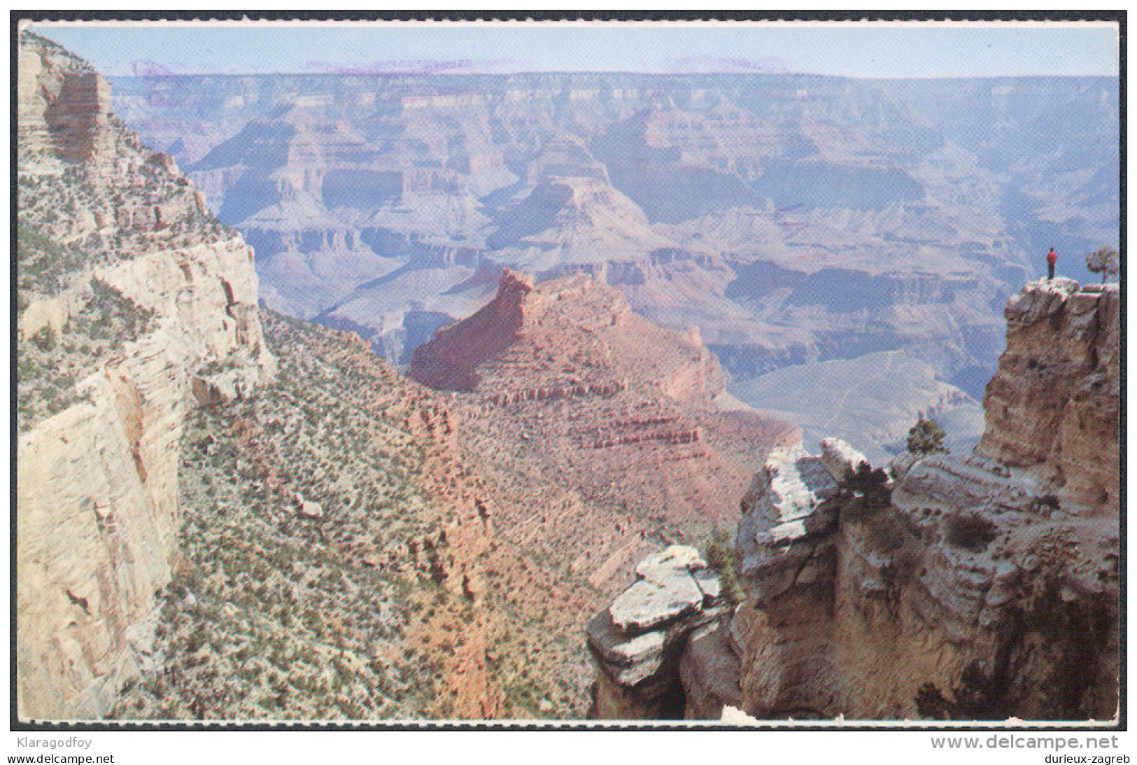 Grand Canyon Old Postcard Travelled 1982 To Yugoslavia Bb - Gran Cañon