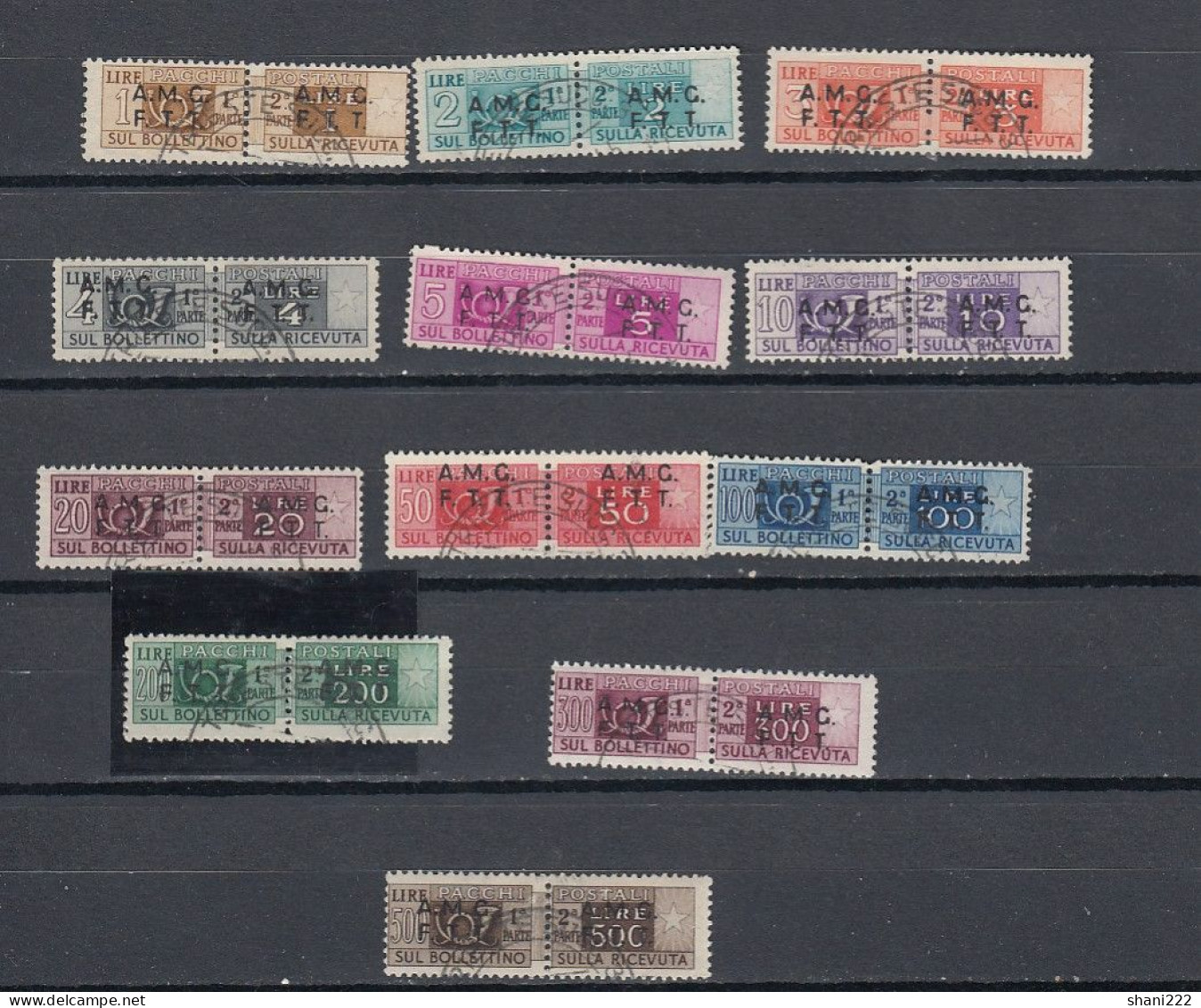 Italy Trieste Parcel Set  - Vf Used (a-769) - Postal And Consigned Parcels