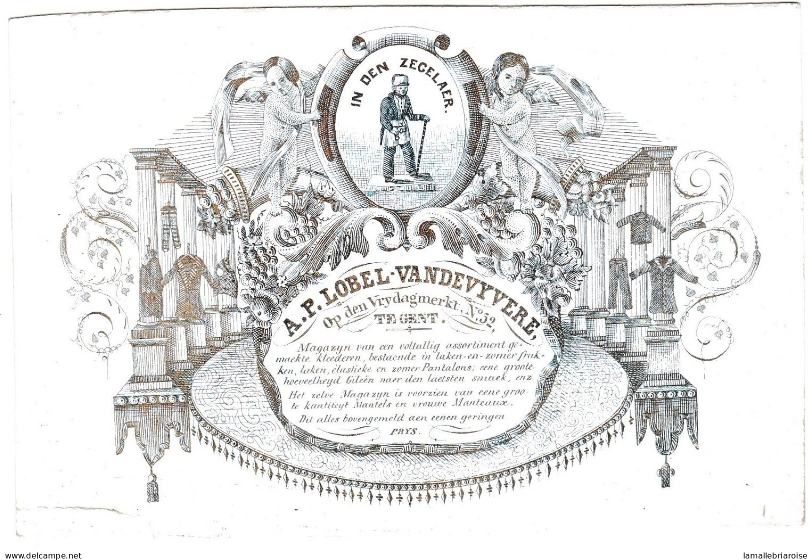 Belgique "Carte Porcelaine"  Porseleinkaart,A.P. Lobel-Vandevyvere, Gand, Gent, Dim:126x84mm - Porcelaine