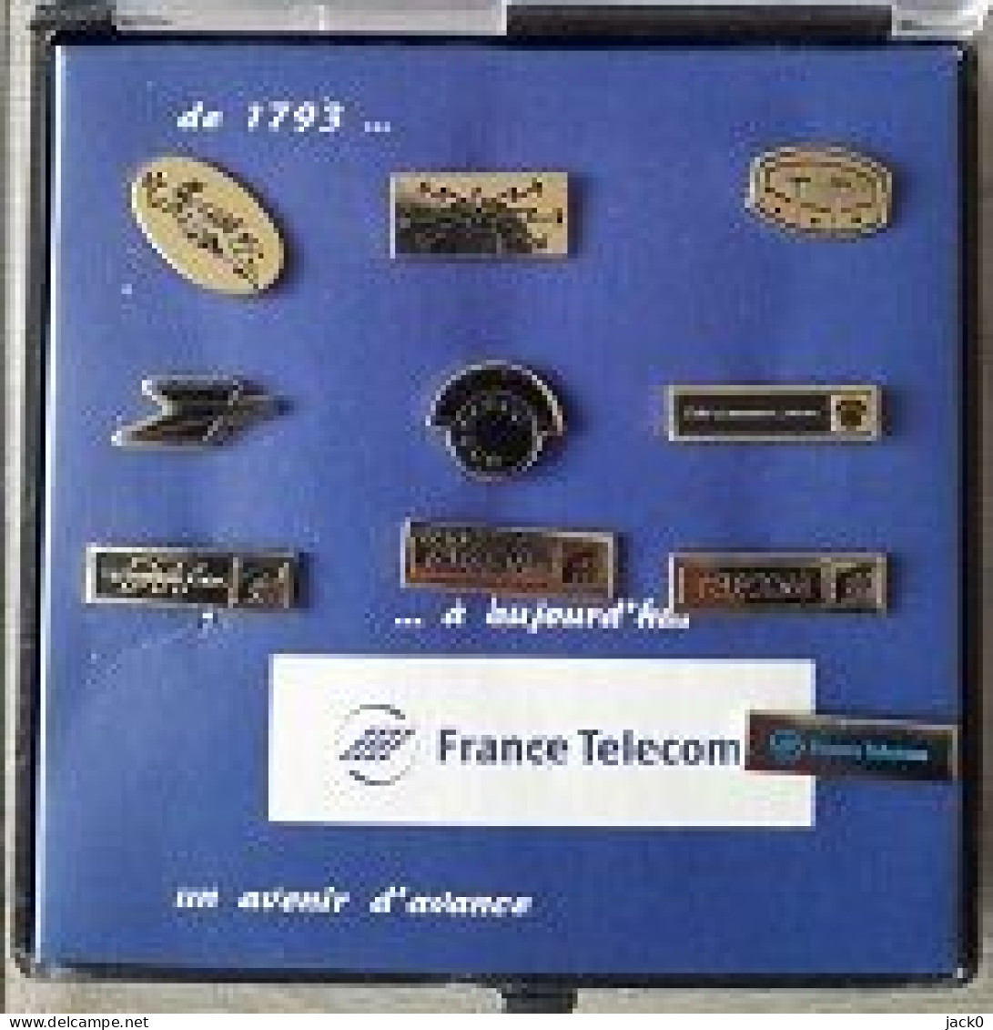 Coffret  10  Pin' S  FRANCE  TELECOM De  1793  à  Aujourd'hui, Un  Avenir  D' Avance - France Telecom