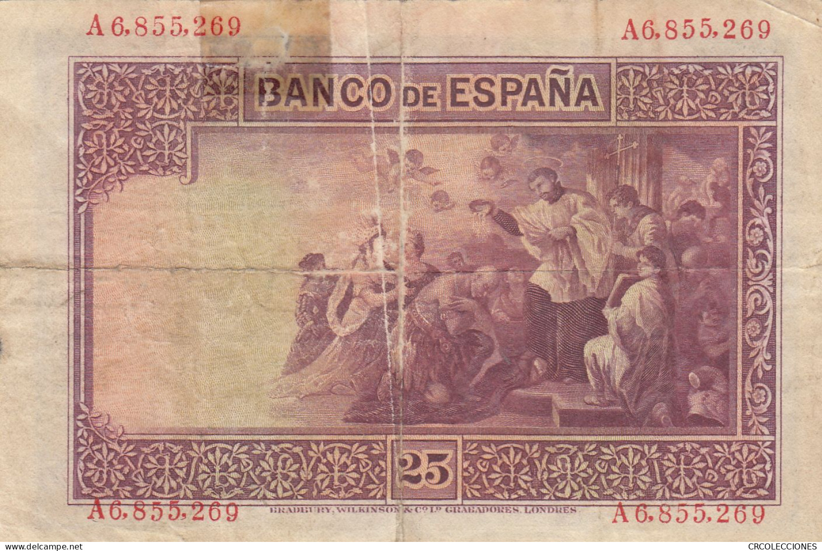 CRBS0848 BILLETE ESPAÑA 25 PESETAS 1926 BC - 1-2-5-25 Pesetas