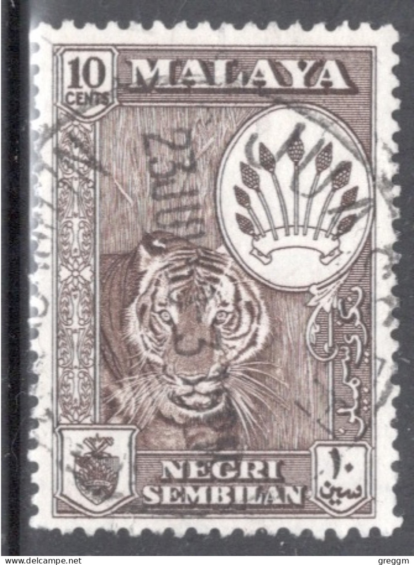 Malaysia Negri Sembilan 1957 Single 10c Stamp From The Definitive Set In Fine Used. - Negri Sembilan