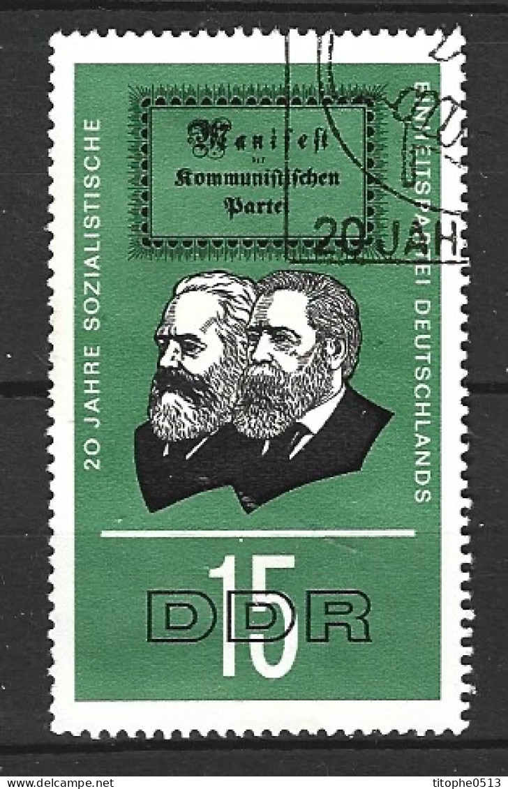 RDA. N°872 Oblitéré De 1966. Marx & Engels. - Karl Marx