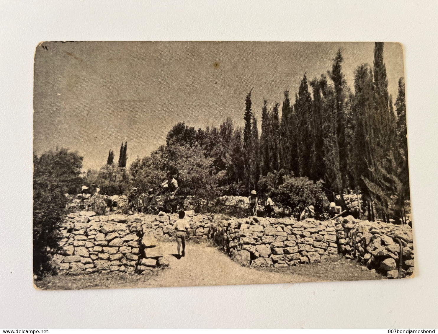 JUDAICA JEWISH, BEIT HAKEREM VAAD BEIT HAKEREM EDITON #3 ENTRANCE TO THE PARK, JERUSALEM PALESTINE ISRAEL POSTCARD 1920' - Palestine