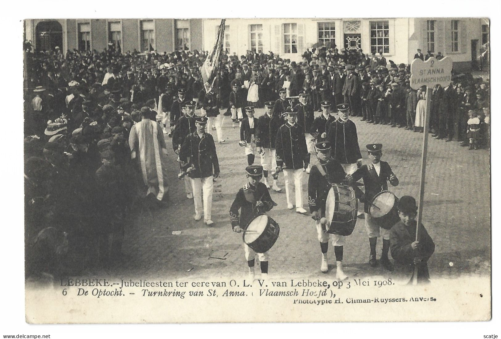 Lebbeke   -   Jubelfeesten  Ter Eere Van O.L.V.    -   1908   Naar   Puurs - Lebbeke