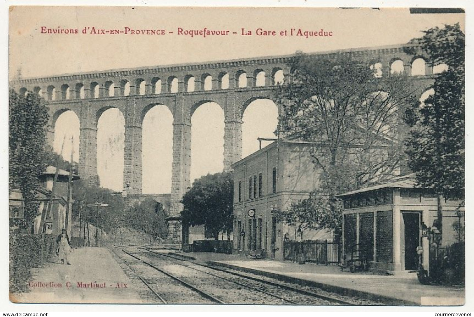 CPA - ROQUEFAVOUR (B Du R) - La Gare Et L'Aqueduc - Roquefavour