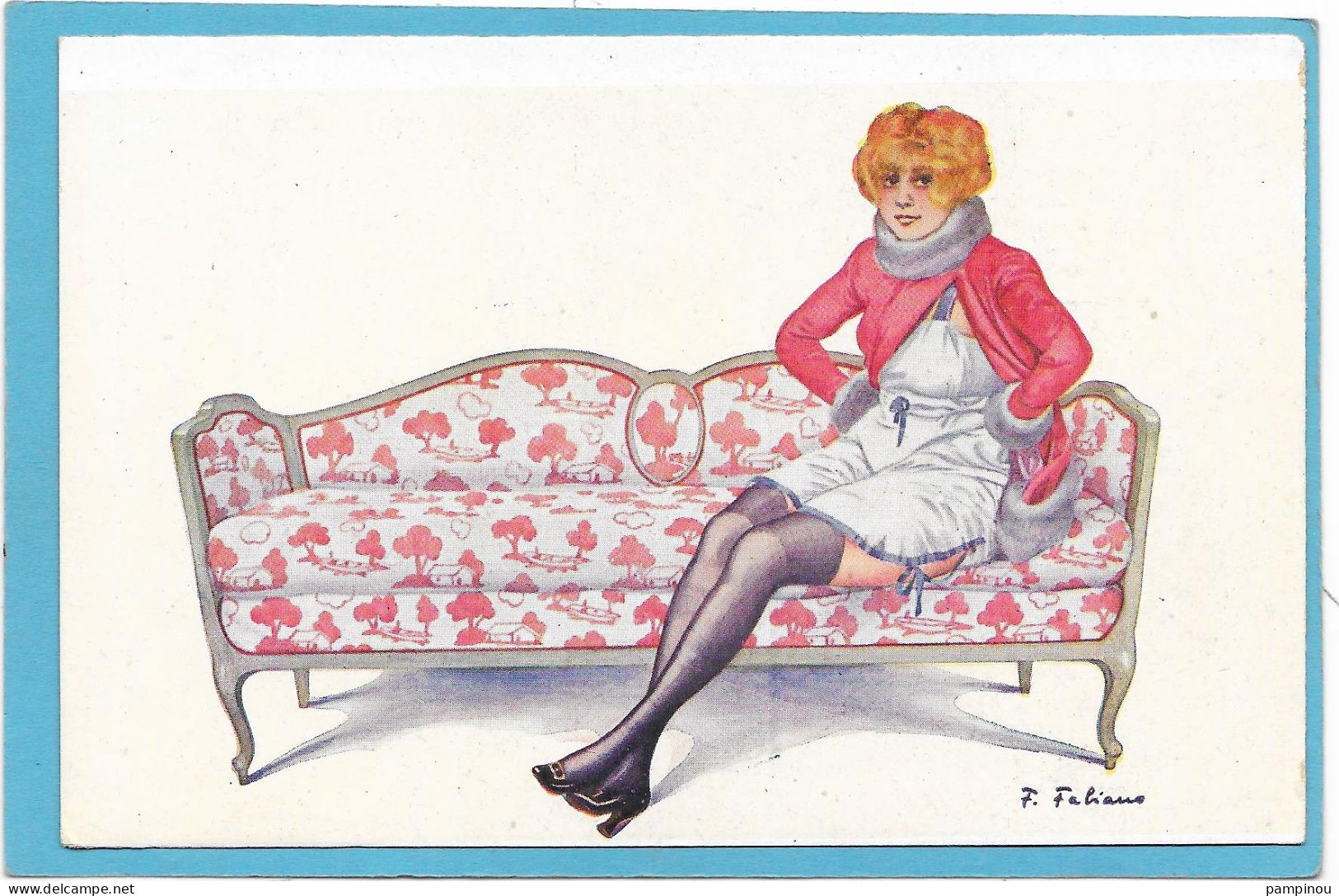 FABIANO - Femme Assise Sur Canapé - Paresse - Fabiano