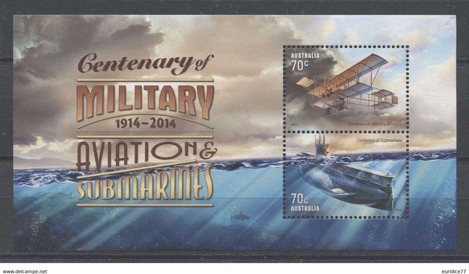 Australia 2014 - Cent. Of Miliatary Aviation Miniature Sheet Mnh** - Ungebraucht