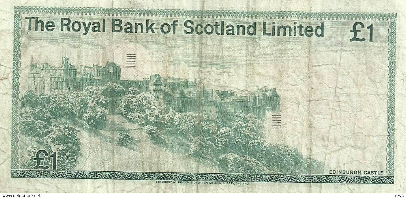 UNITED KINGDOM SCOTLAND 1 POUND GREEN EMBLEM ROYAL BANK FRONT CASTLE BACK DATED 01-5-1980 P? READ DESCRIPTION !! - 1 Pound