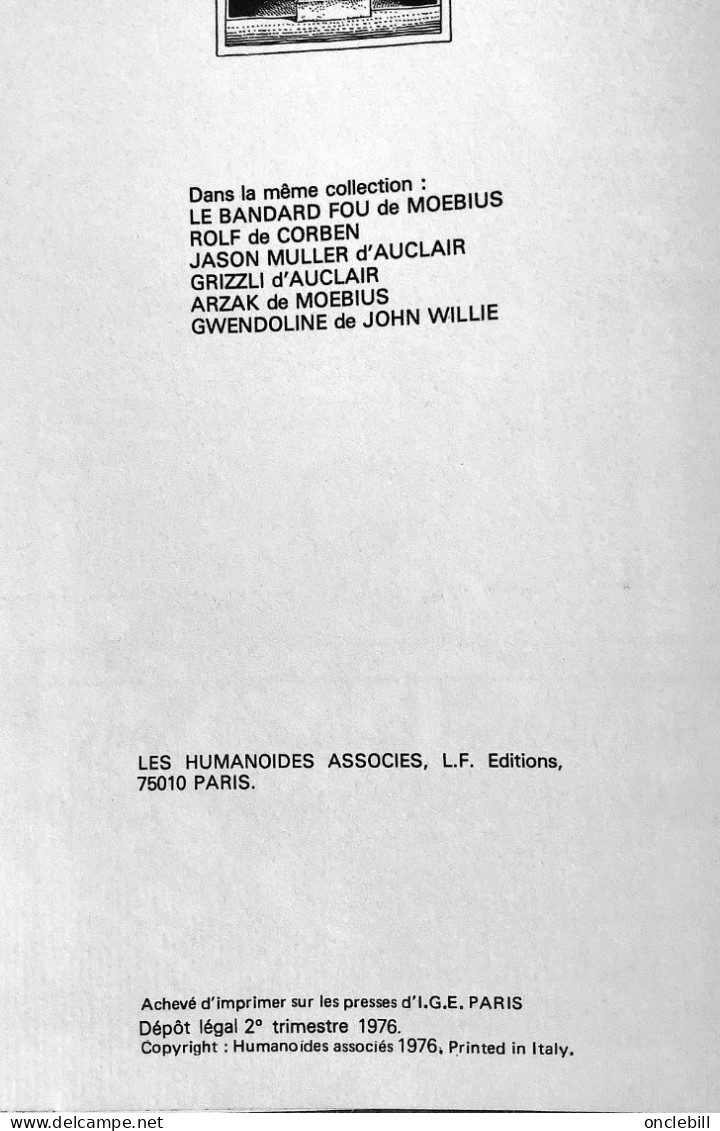 DRUILLET MIRAGES Année1976 Humanoïdes Associés  état Proche Du Neuf - Druillet