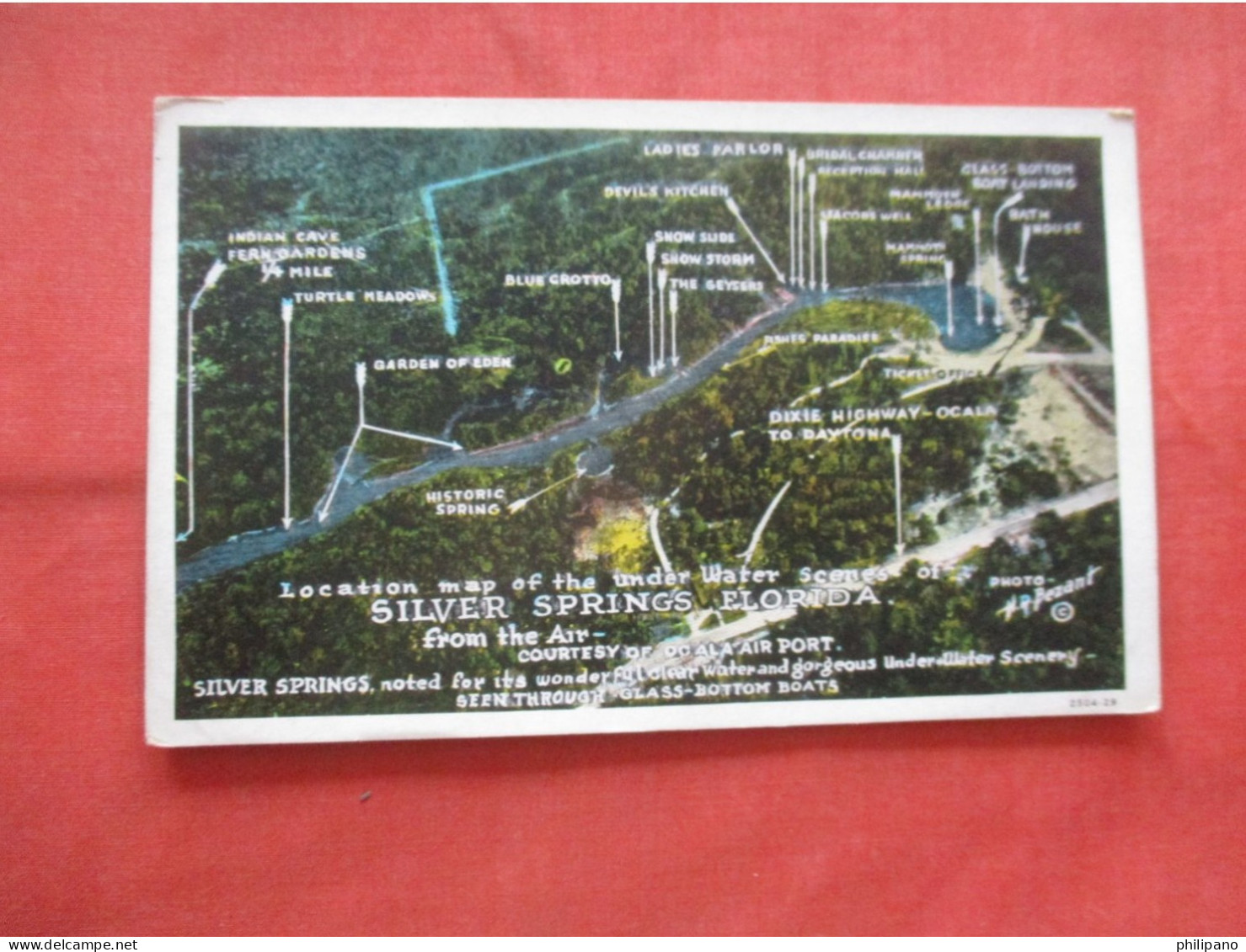 Map Of Underwater Water Scenes.  Silver Springs  Florida > Silver Springs    Ref 6199 - Silver Springs