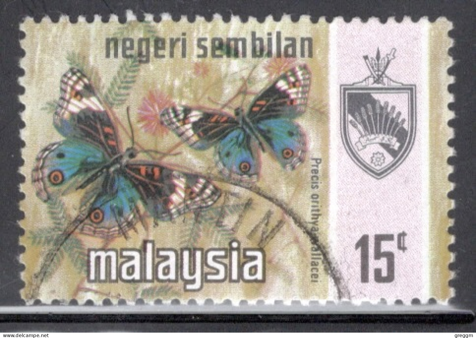 Malaysia Negri Sembilan 1971 Single15c Stamp From The Butterflies Set In Fine Used - Negri Sembilan