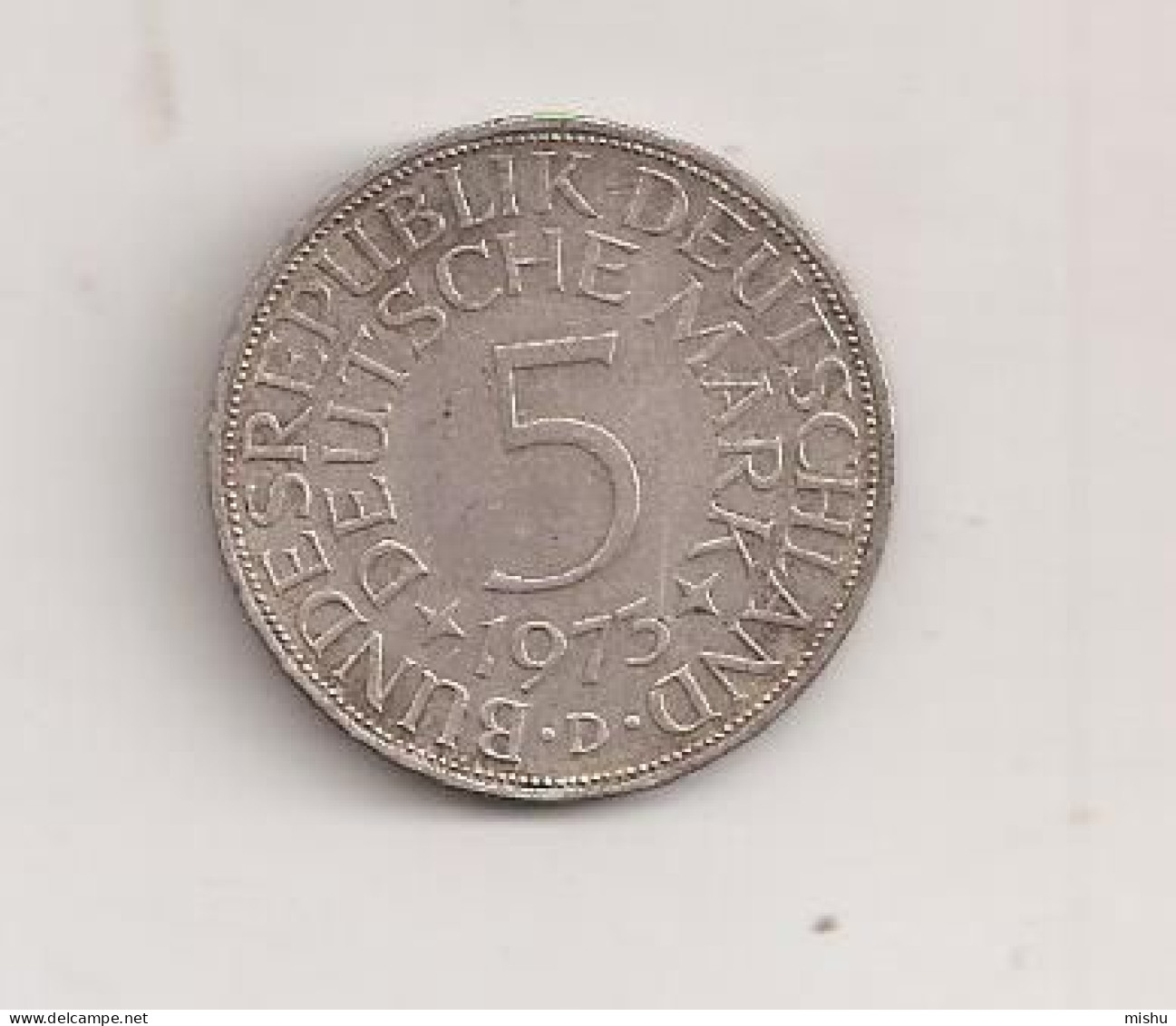 Germany Coin - 5 Deutsche Mark Silver - 1973 D - Sonstige & Ohne Zuordnung