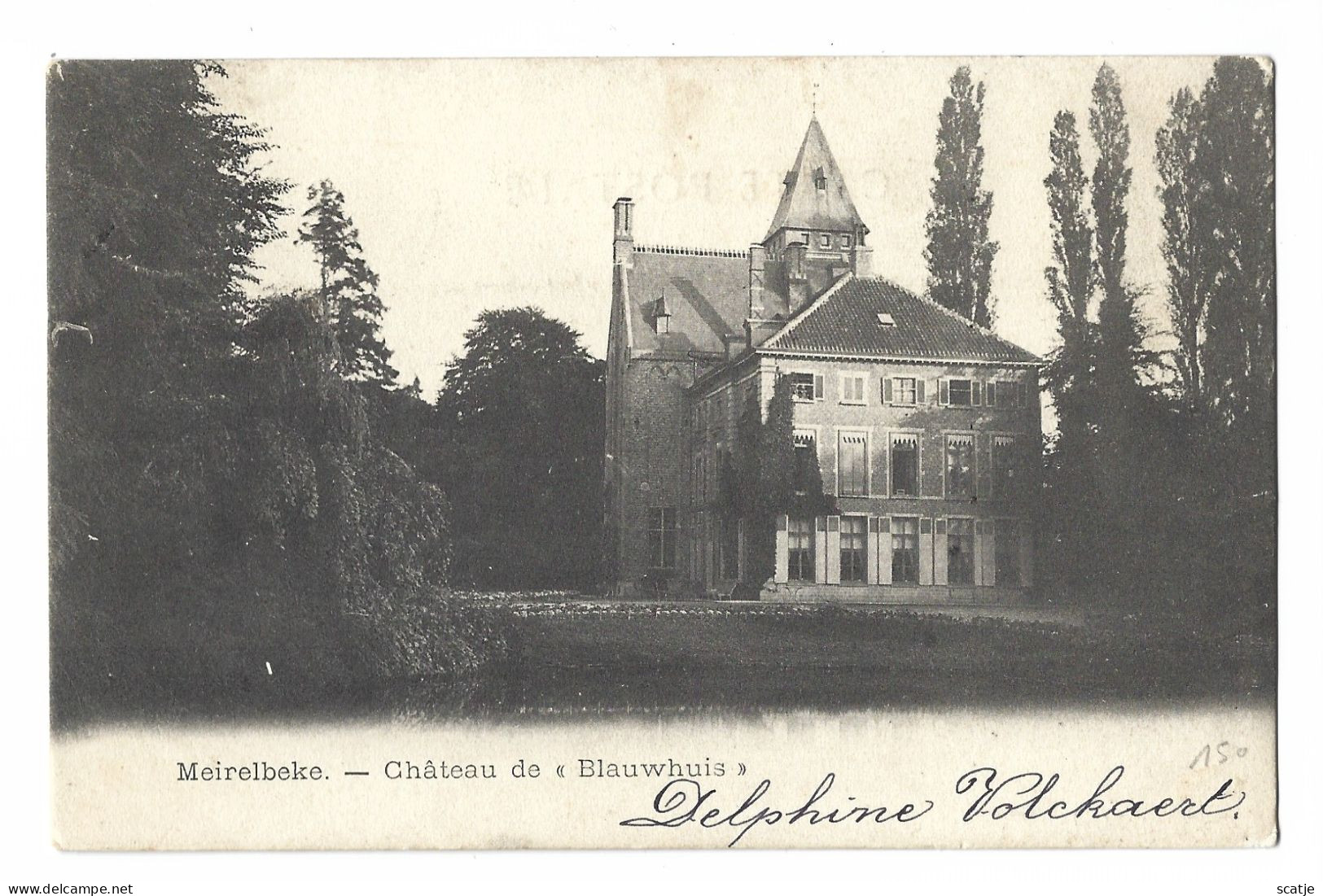 Meirelbeke.   -   Château De  " Blauwhuis "   -   1903   Naar   Grammont - Merelbeke