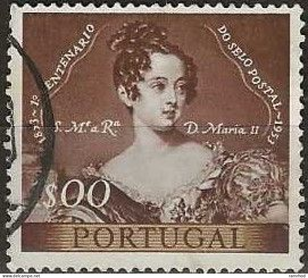 PORTUGAL 1953 Centenary Of First Portuguese Stamps - 1e - Queen Maria II FU - Used Stamps