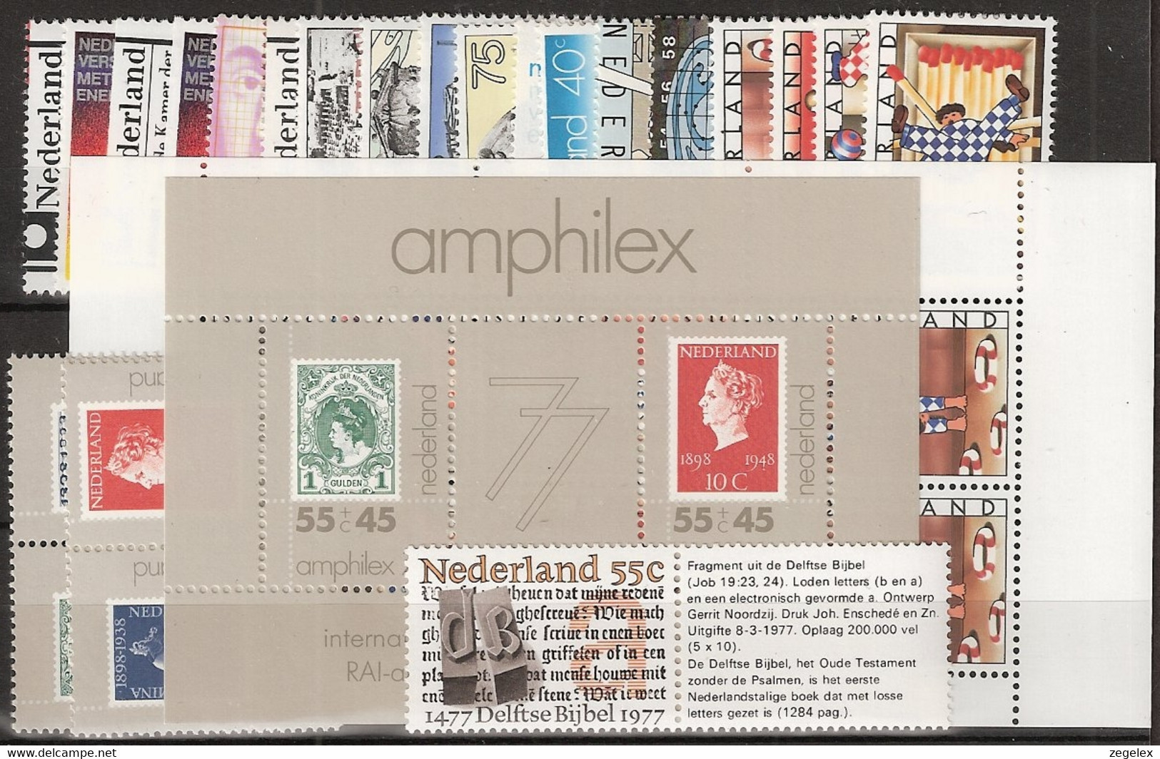 1977 Jaargang Nederland NVPH 1128-1150 Postfris/MNH** - Komplette Jahrgänge