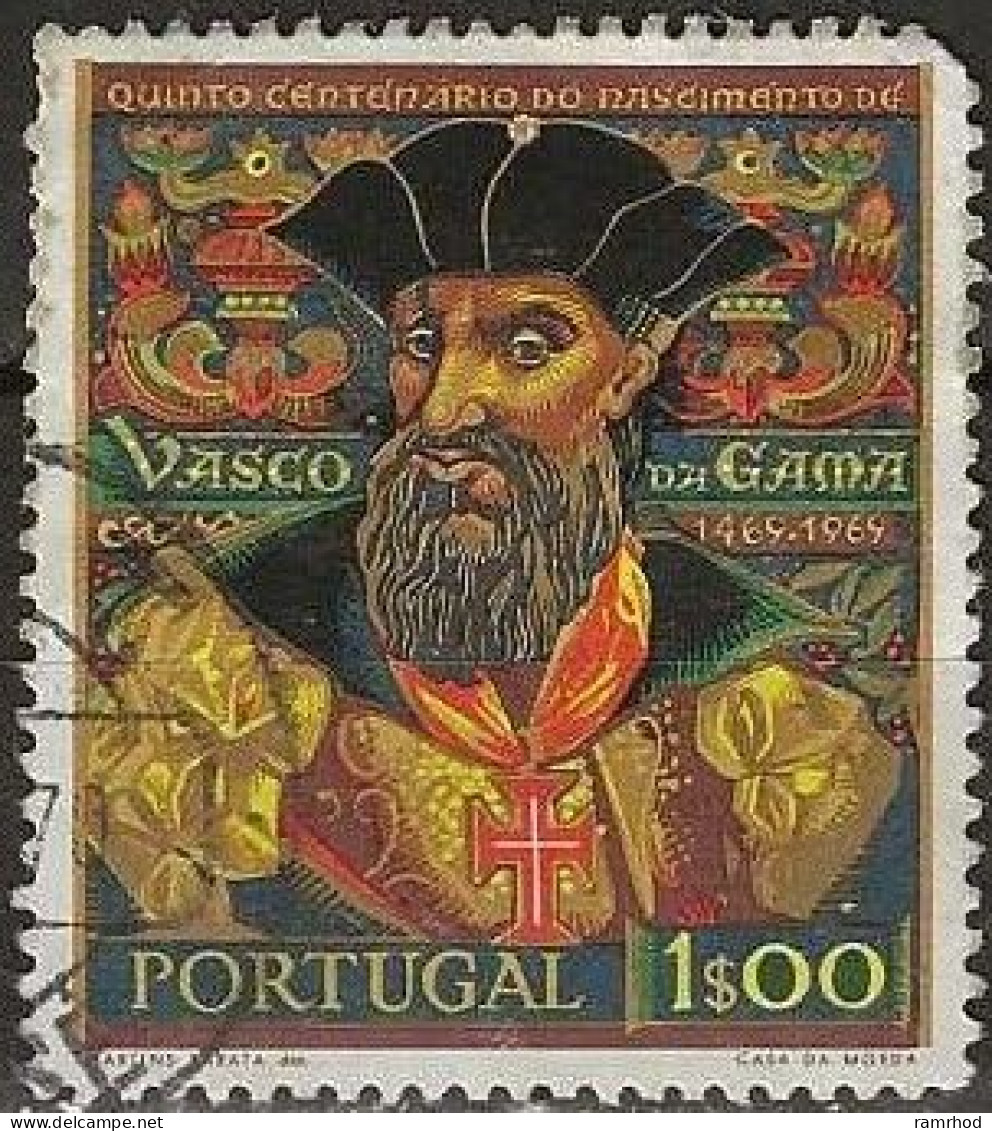 PORTUGAL 1969 500th Birth Anniversary Of Vasco Da Gama - 1e - Vasco Da Gama FU - Oblitérés