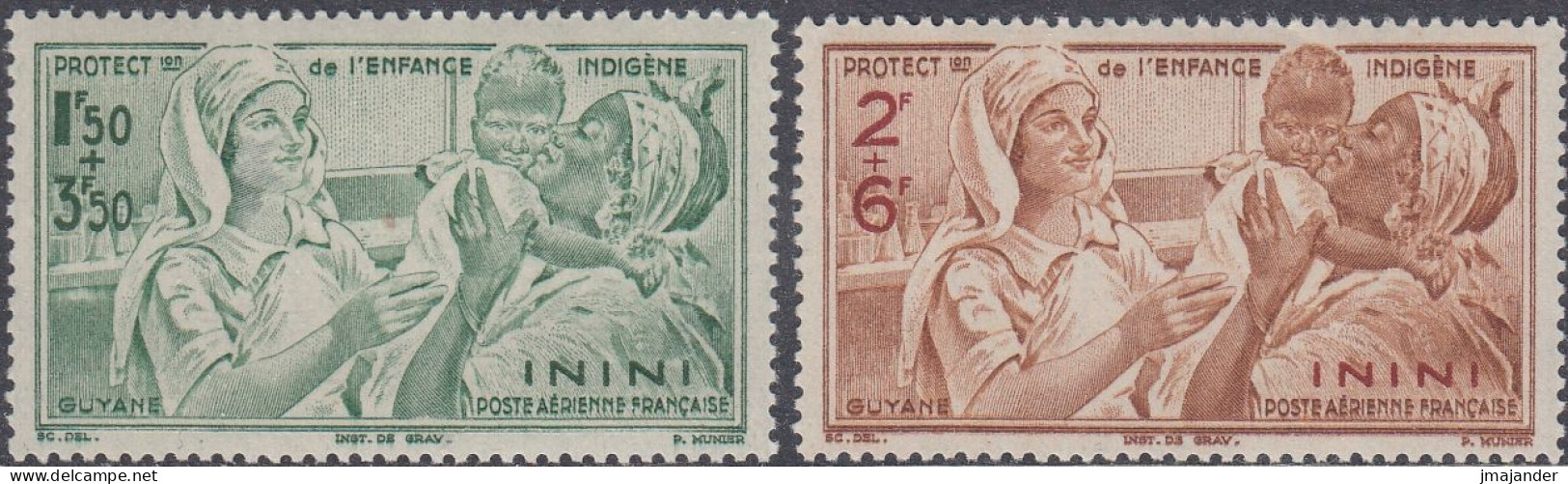 Inini 1942 -  Airmail: Children's Aid - Mi 54-55 ** MNH [1769] - Neufs