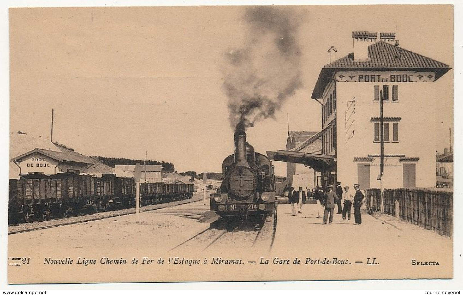 CPA - PORT-DE-BOUC (B Du R) - La Gare De Port-de-Bouc (Nouvelle Ligne Chemin De Fer De L'Estaque à Miramas) - Autres & Non Classés