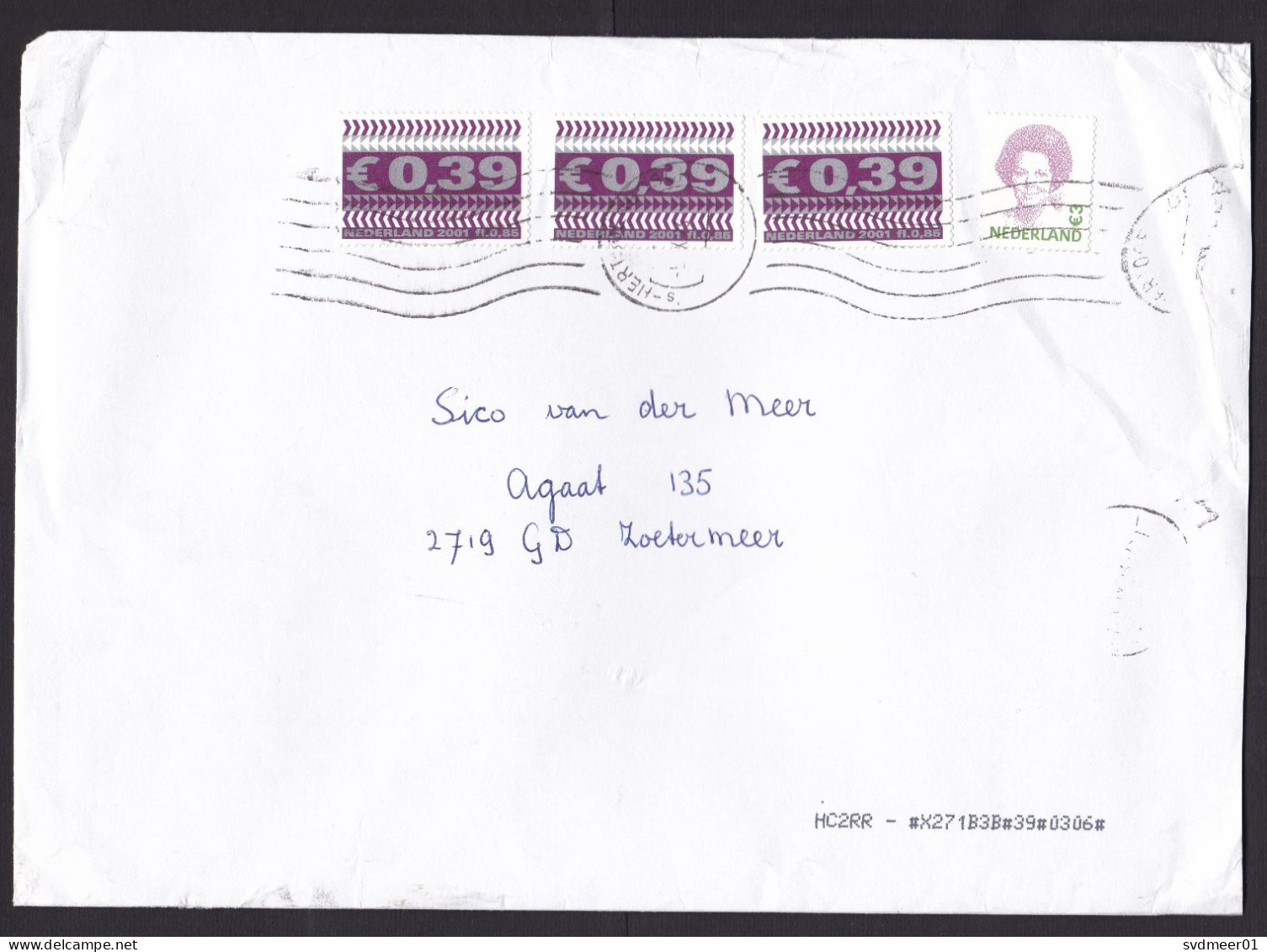 Netherlands: Cover, 2000s, 4 Stamps, Queen Beatrix, High Value (minor Creases) - Briefe U. Dokumente