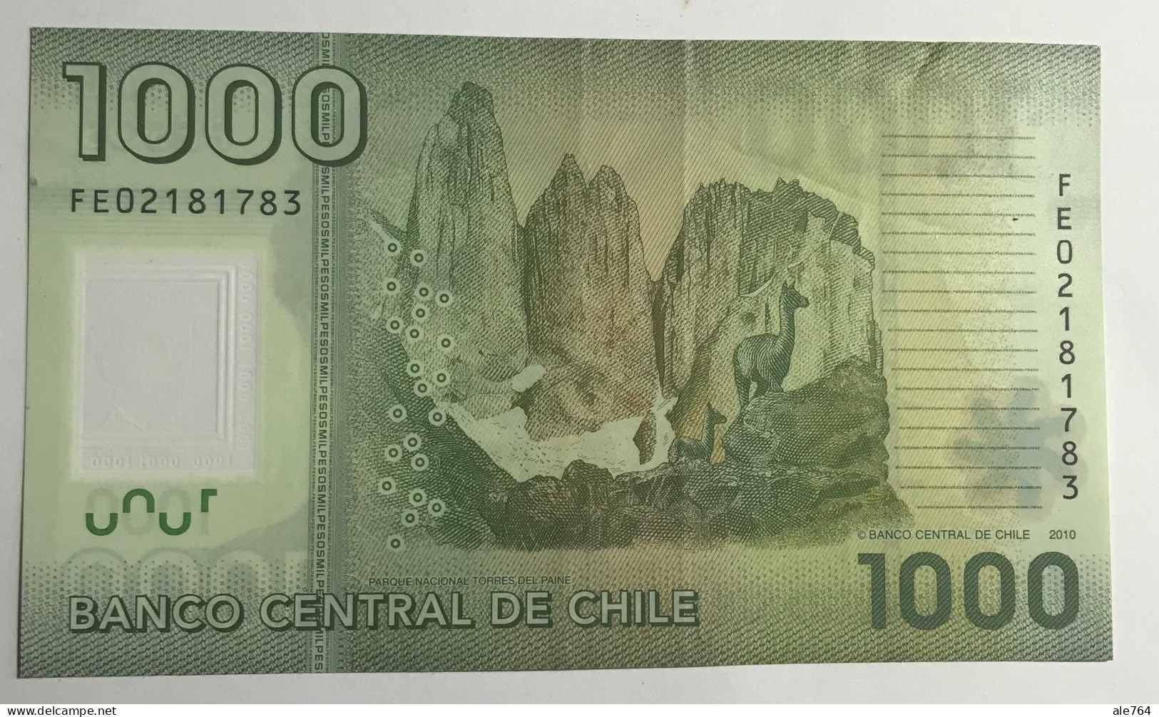 Chile Banknote Polymer, 1000 Pesos, 2011, P 161, AU. - Chili