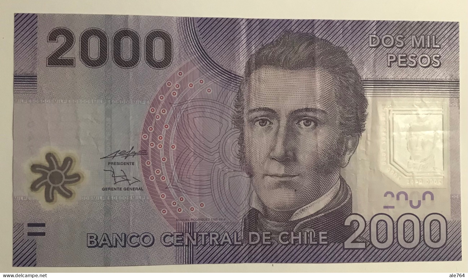 Chile Banknote 2000 Pesos, 2013, P162, AU. - Cile