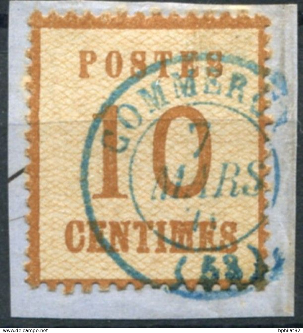 !!! ALSACE LORRAINE, N°5 CACHET DE COMMERCY AU TYPE 15 SUR FRAGMENT - Used Stamps